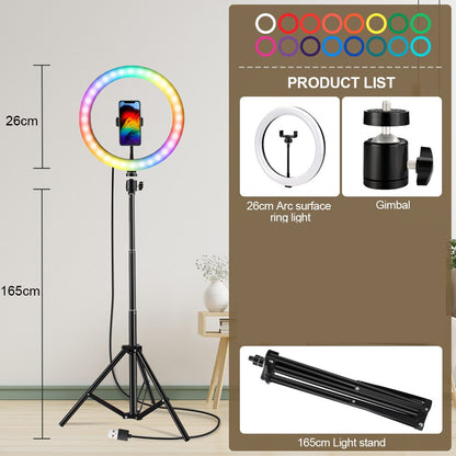 26cm Selfie Ring Light RGB Fill LED Ring Light Selfie