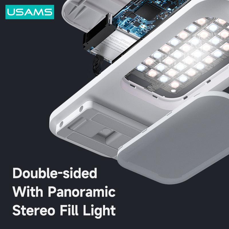LED Video Foldable Bracket Phone Holder Clip