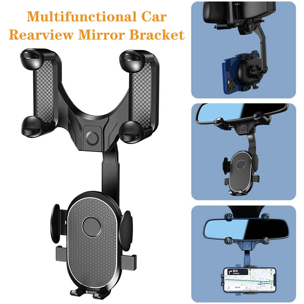 Auto Rearview Mirror Car Telephone Holder