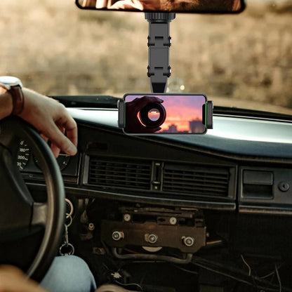 Auto Rearview Mirror Hanging Bracket Cell Phone Holder for Car