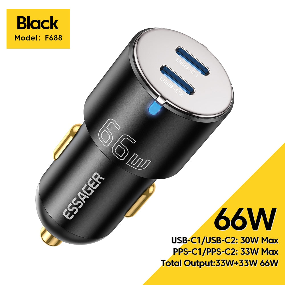 100W Car Charger Fast Charging Quick Charger