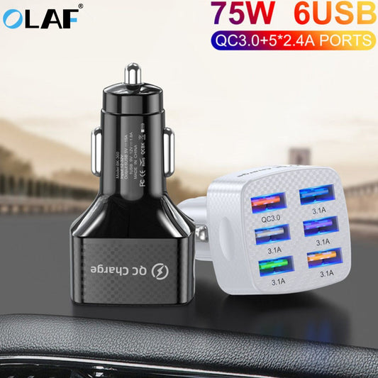 75W usb type c Car Charger Quick Charge 3.0 CAR USB