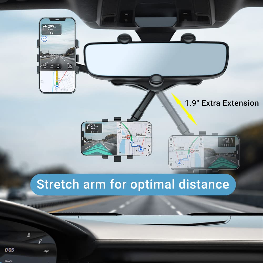 Clip Rotatable and Retractable Car Phone Holder