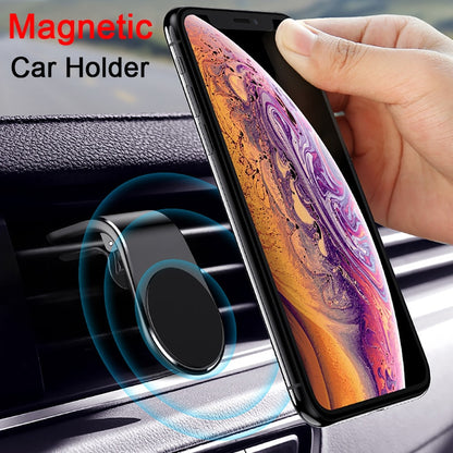 L-shape Magnetic Car Phone Holder Air Vent Mount