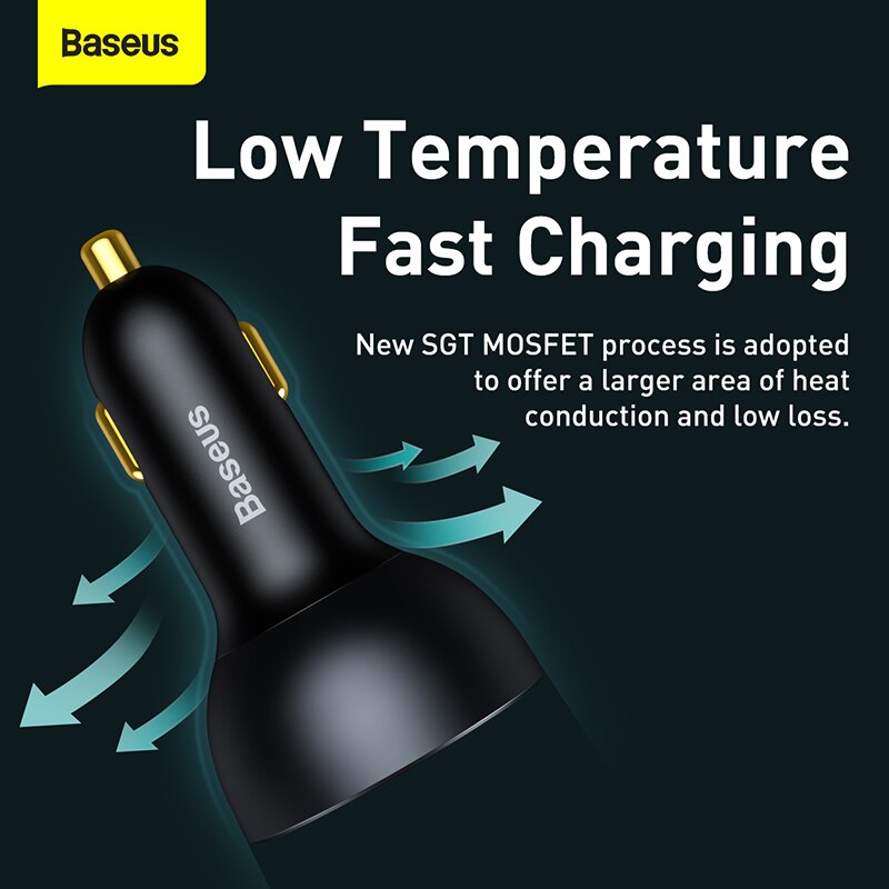 160W Car Charger Quick Charge USB C Charger