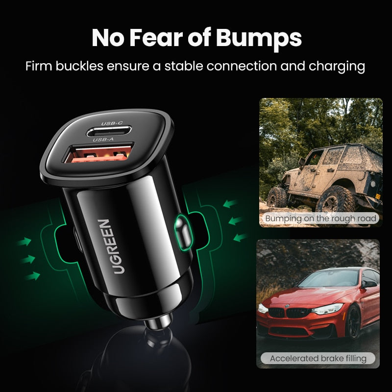 USB Car Charger 30W Quick Charge