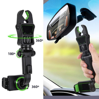 Car Phone Holder Clip Rearview Mirror Navigation GPS