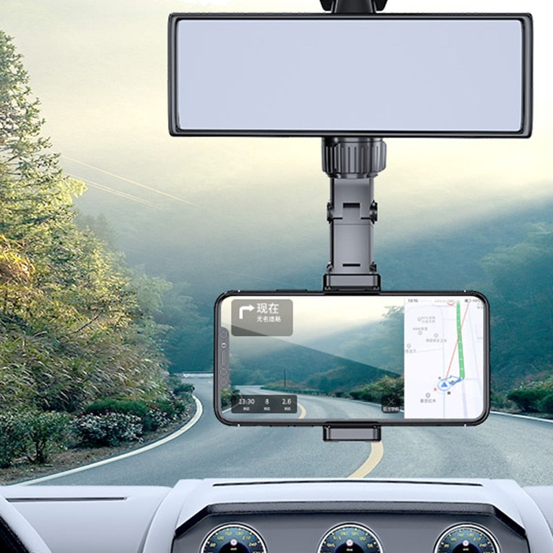 Degree Rotatable Auto Rearview Mirror Clip Bracket