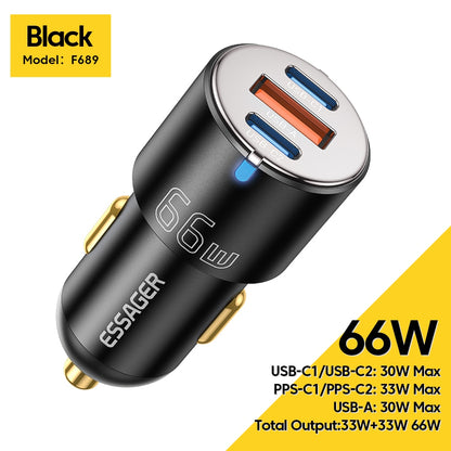 100W Car Charger Fast Charging Quick Charger