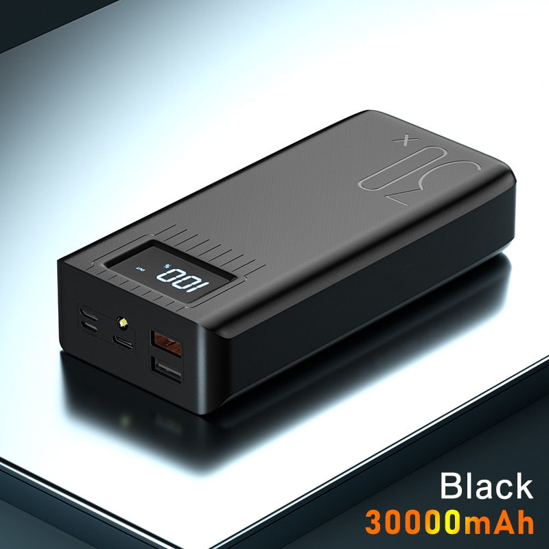 LED Power Bank 30000mAh Portable Charging