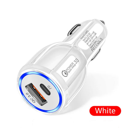 75W usb type c Car Charger Quick Charge 3.0 CAR USB