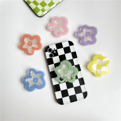 Fashion Transparent Solid Color Phone Socket Holder