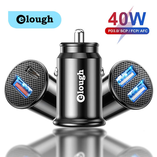 USB C Car Charger QC 3.0 40W 5A Phone Charger