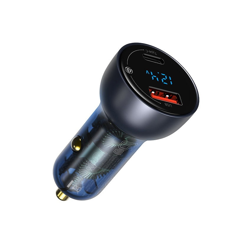 65W  PPS Car Charger USB Type C Dual Port