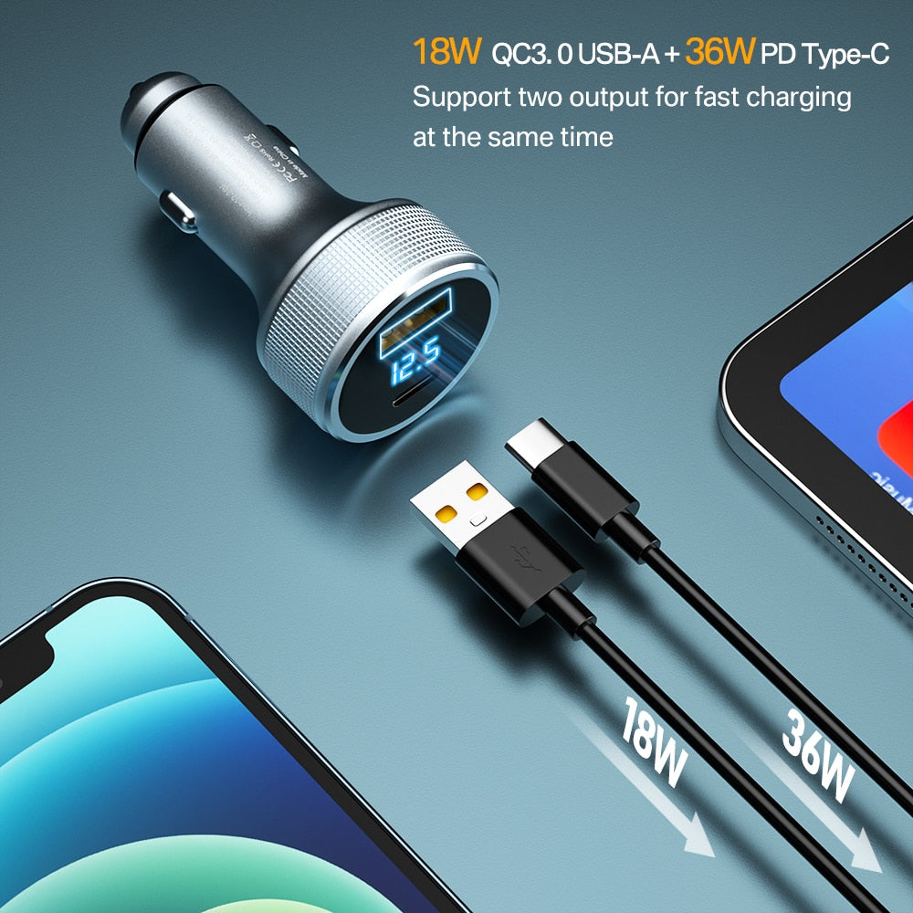 54W USB Car Charger Quick Charge 3.0 Fast Charging