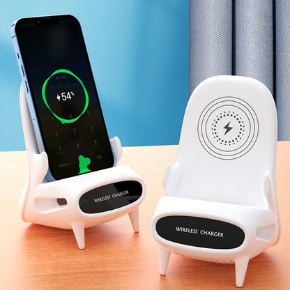 Portable Mini Chair Wireless Charger Desk Mobile Phone Holder Wireless