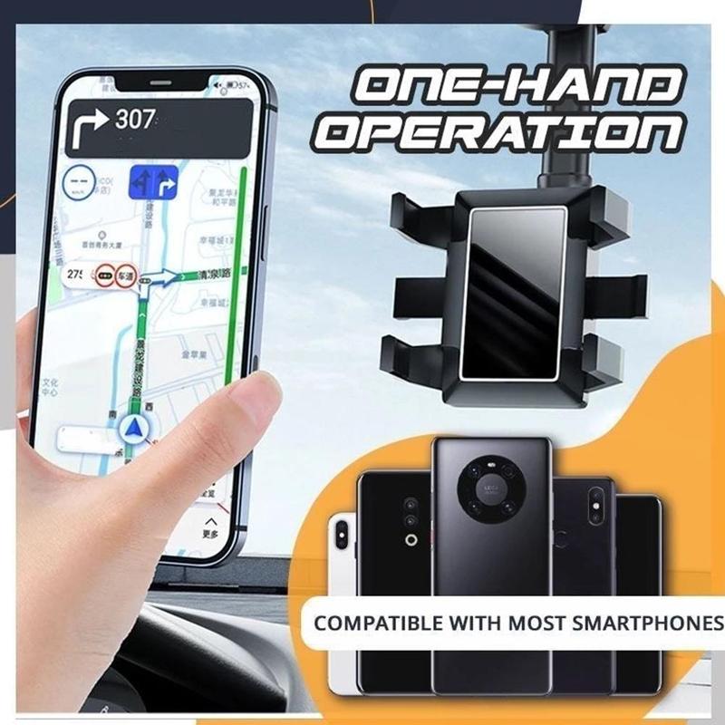 Mirror Phone Holder For Car Rotatable And Retractable Car Phone Holder