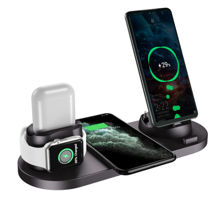 Wireless Charger Fast Charger  6 In 1 Charging Dock Station