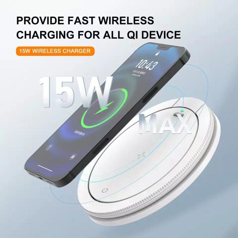2 in 1 Wireless Charging 3 Gear Creative LED Small Night Light Portable