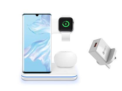 Mobile Phone Watch Earphone Wireless Charger 3 In 1 Wireless Charger Stand