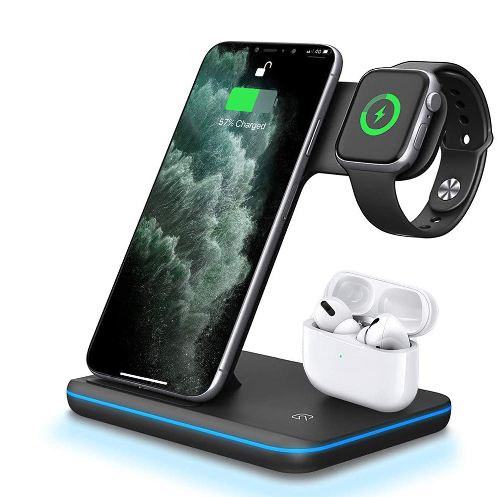Mobile Phone Watch Earphone Wireless Charger 3 In 1 Wireless Charger Stand