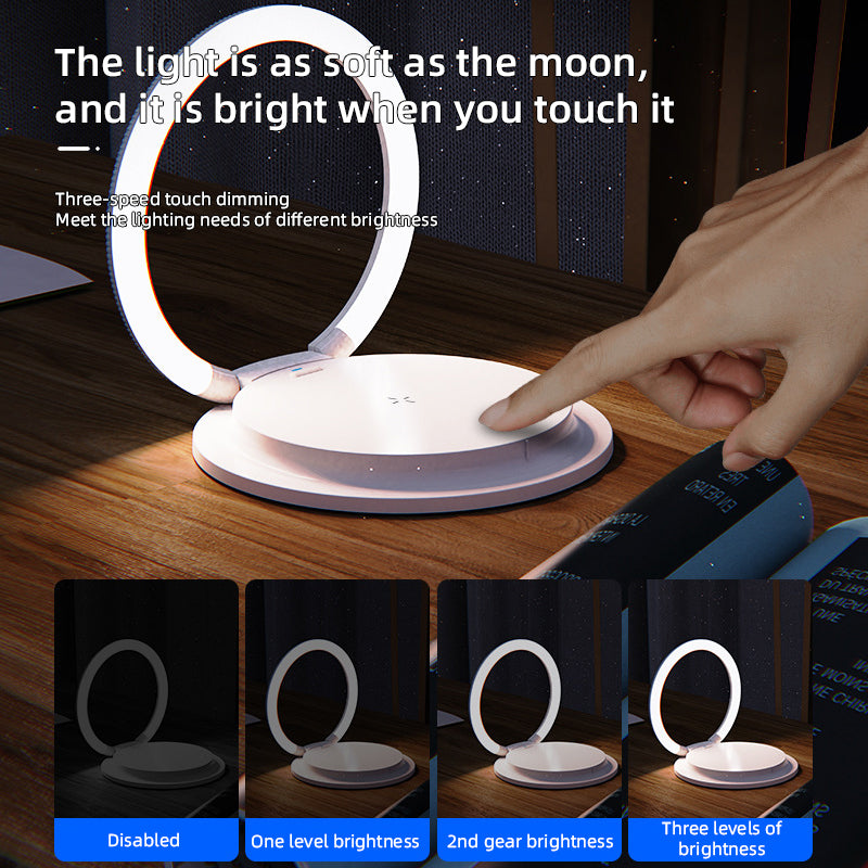 2 in 1 Wireless Charging 3 Gear Creative LED Small Night Light Portable