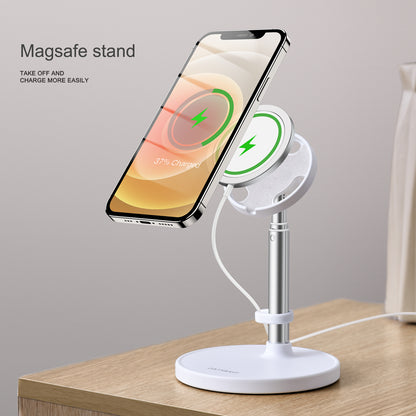 Magnetic Wireless Phone Charger Stand Adjustable Telescopic