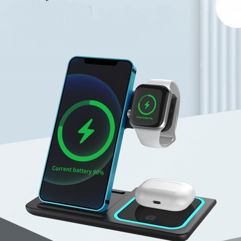 Three in one Wireless Charger Electrical Foldable Wireless Charger