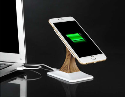 Wood Grain Desktop Mobile Phone Wireless Charger