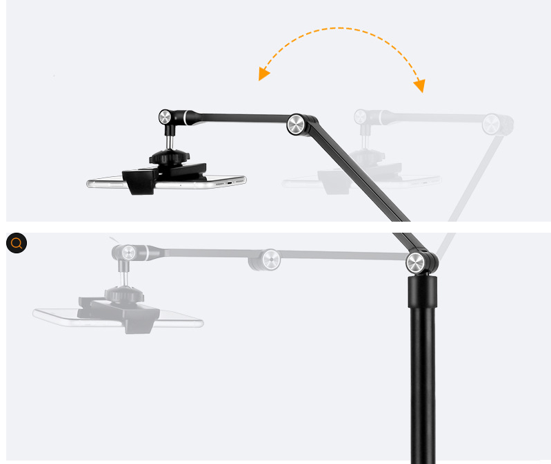 Mobile Phone Tablet Stand Shooting With Fill Light Floor Vertical Folding Rotation