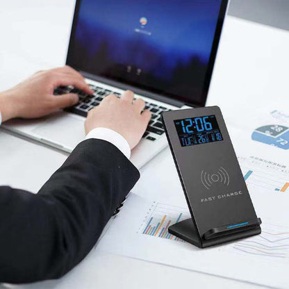 Alarm Clock Wireless Charger Mobile Phone Holder  Desktop