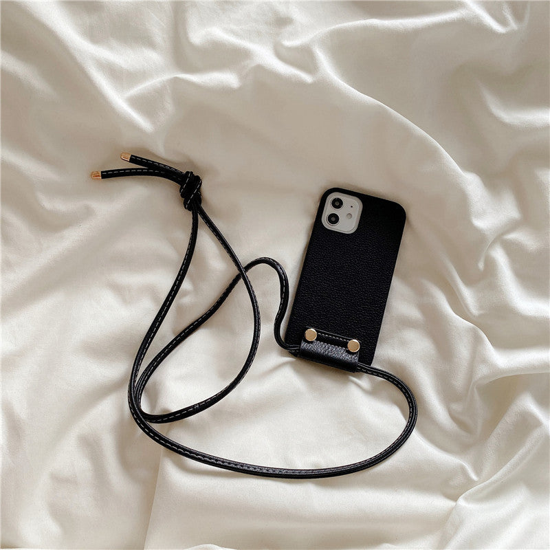 Simple Leather Lanyard Shell Suitable For Mobile Phone Case