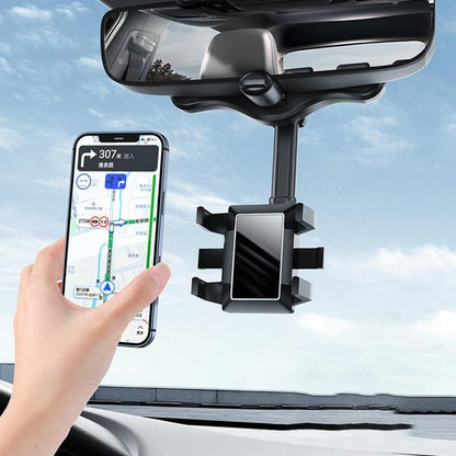 Mirror Phone Holder For Car Rotatable And Retractable Car Phone Holder