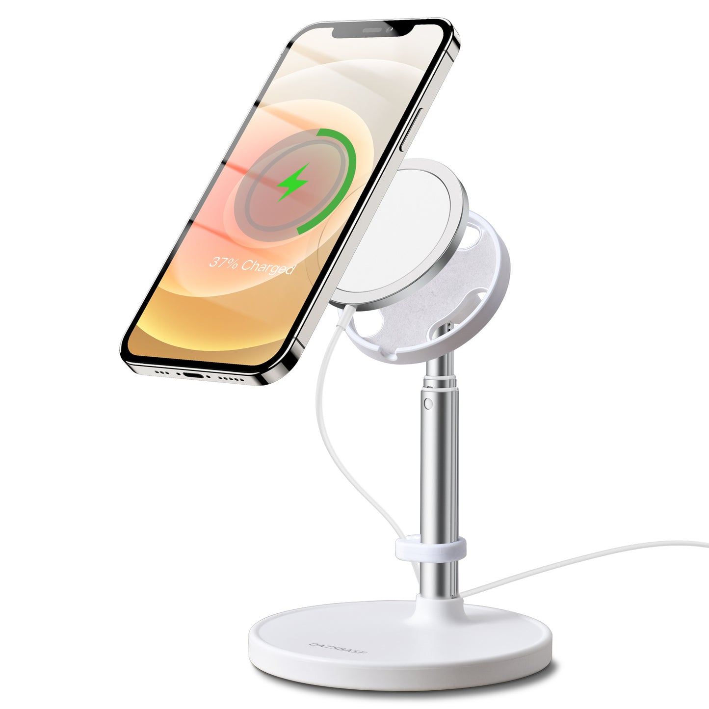 Magnetic Wireless Phone Charger Stand Adjustable Telescopic