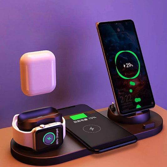 Wireless Charger Fast Charger  6 In 1 Charging Dock Station