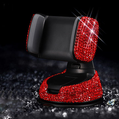 Crystal Rhinestones Degree Car Phone Holder