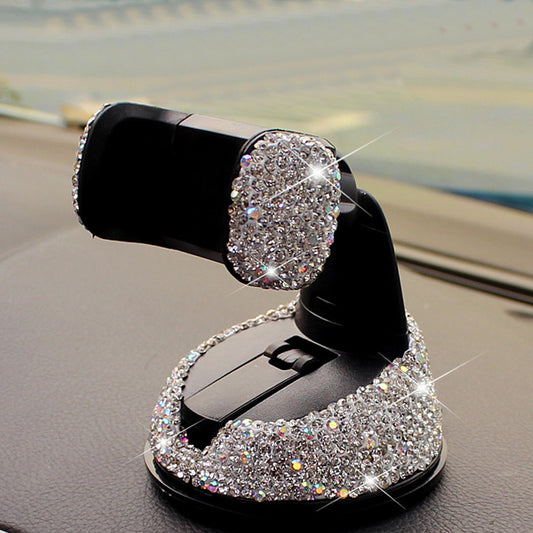 Crystal Rhinestones Degree Car Phone Holder