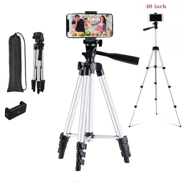 Camera Phone Tripod Selfie Stand Portable AdjustableStand Mount Smartphone Holder