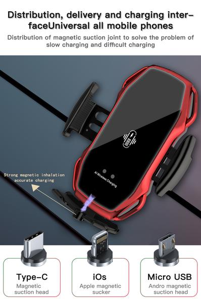 Car Phone Holder Wireless Charging