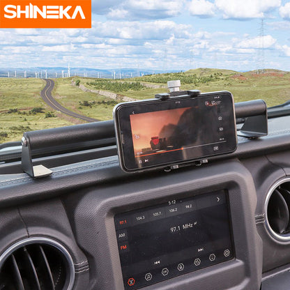 SHINEKA GPS Bracket For Jeep Gladiator JT 2018+ Car Mobile Phone Support Holder