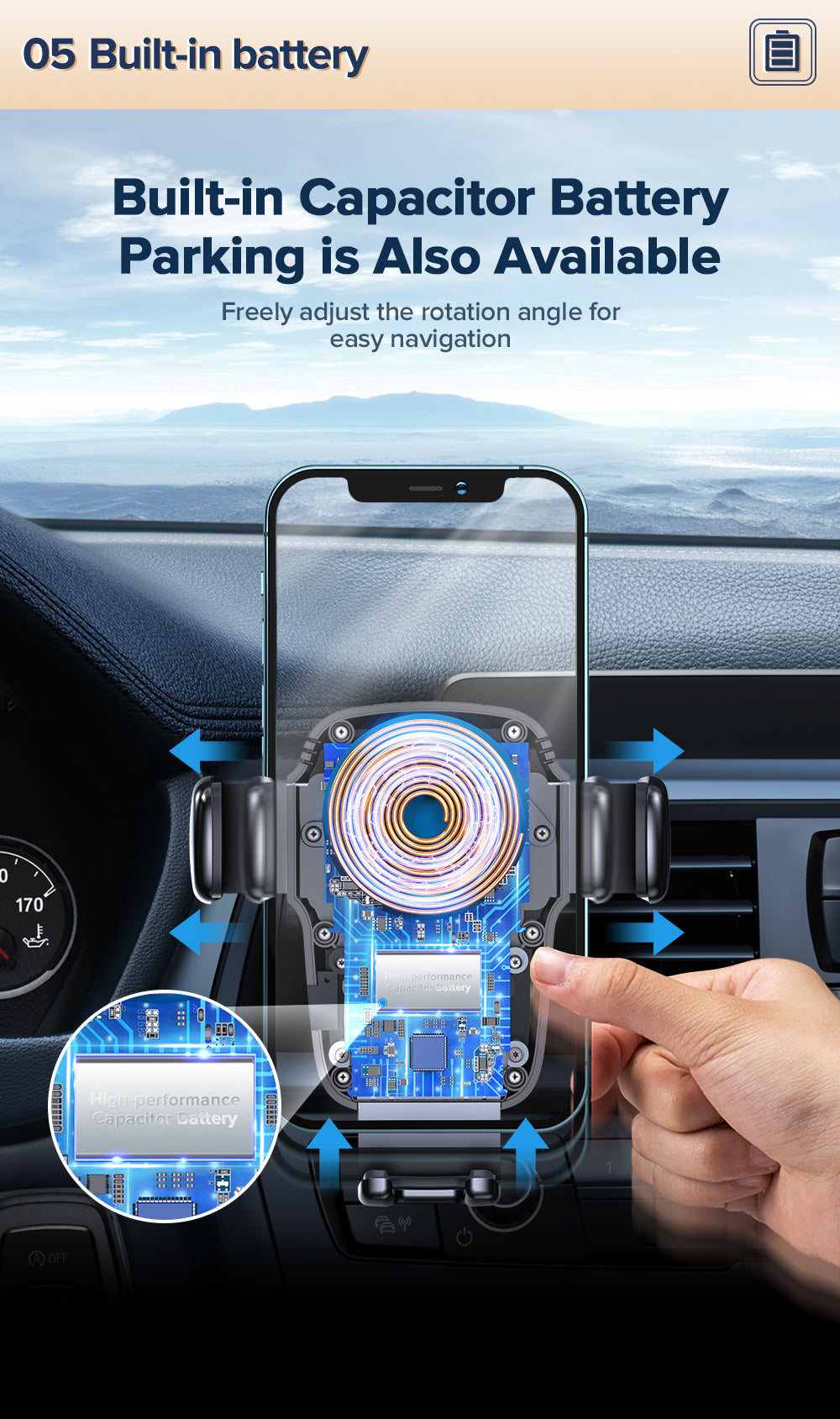 Car Phone Holder Wireless Car Charger