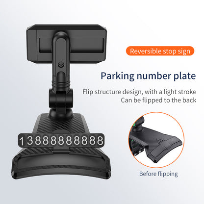 Universal Car Phone Holder With Parking Number Plate Car Mobile Cell Phone Stand