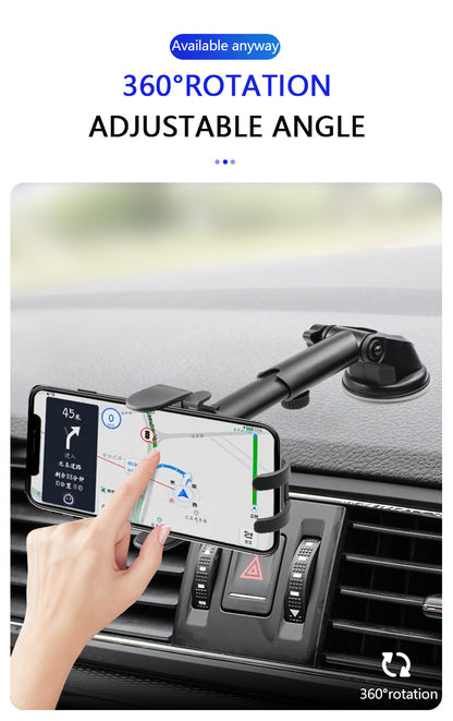 360° Car Phone Holder Adjustable Suction Cup Type Smartphone Stand