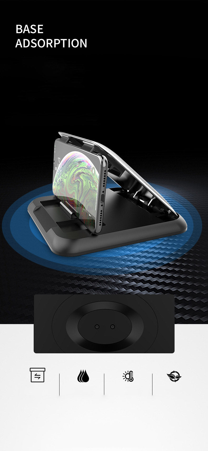 Universal Car Mobile Phone Holder Collapsible Phone GPS Bracket