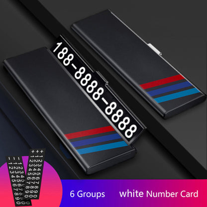 Car Temporary Parking Card Phone Number Ultra-thin Drawer Hideable Luminous