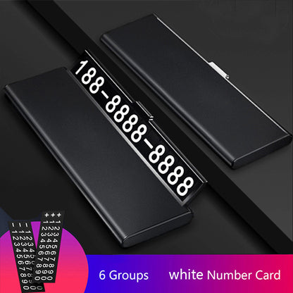 Car Temporary Parking Card Phone Number Ultra-thin Drawer Hideable Luminous