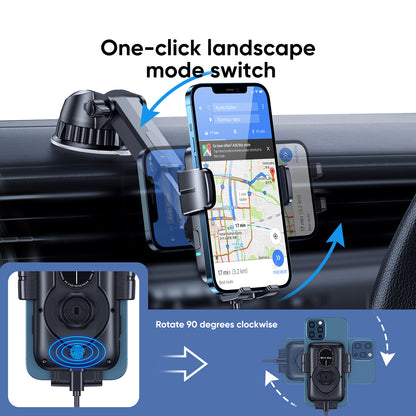 Car Wireless Charger Phone Holder Automatic Fast Wireless Charging