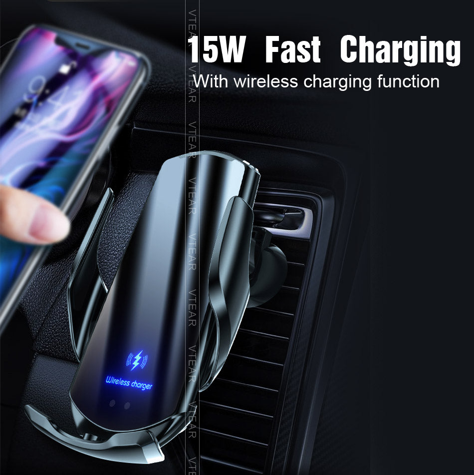 Universal Magnetic Car Phone Holder Wireless Charger 15w