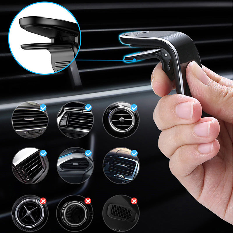 L-Type Magnetic Car Phone Holder GPS Mount Holder