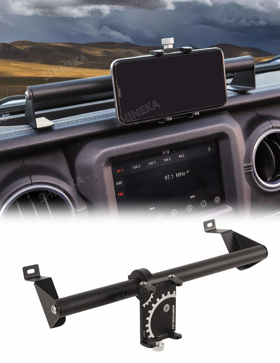 SHINEKA GPS Bracket For Jeep Gladiator JT 2018+ Car Mobile Phone Support Holder